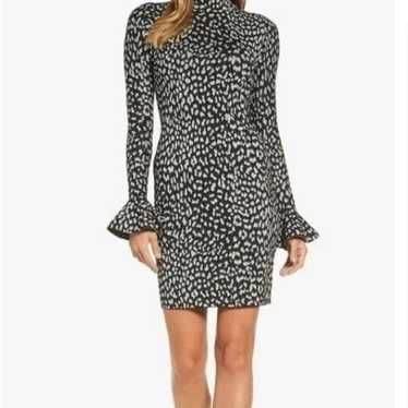 Michael Kors Metallic Cheetah Print Bell Sleeve Bo