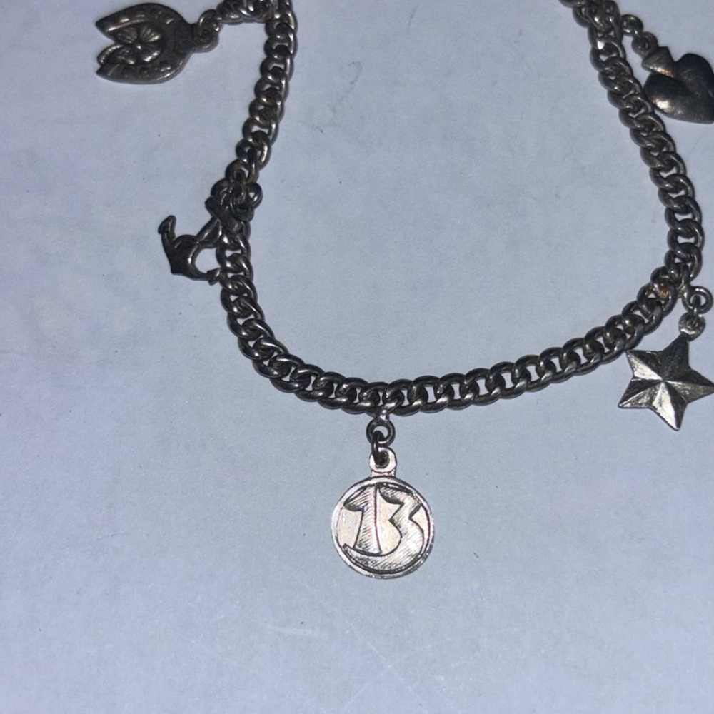 Vintage good luck sterling silver bracelet - image 1