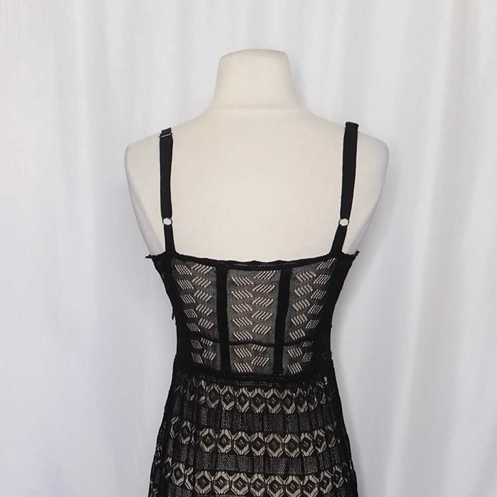 ZARA Black Lace Pointelle Knit Corsetry-Inspired … - image 8