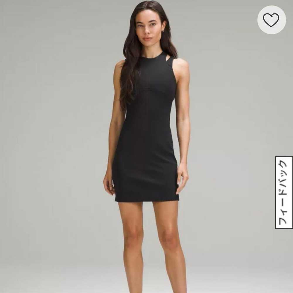 Lululemon Rib Cotton Modal Cutout Dress Black - image 1