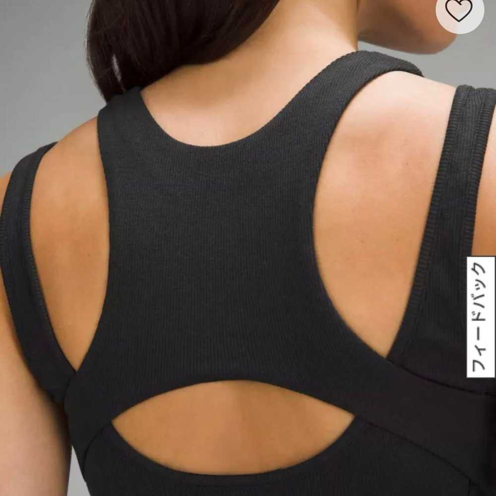 Lululemon Rib Cotton Modal Cutout Dress Black - image 3