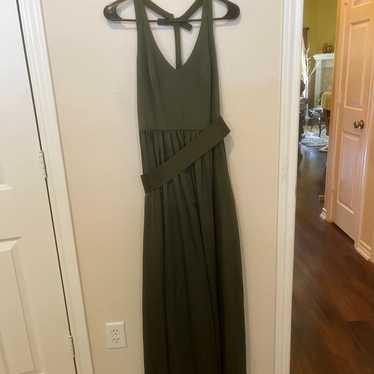 White by orders Vera Wang Olive green, sleeveless formal, long dress. Size 8