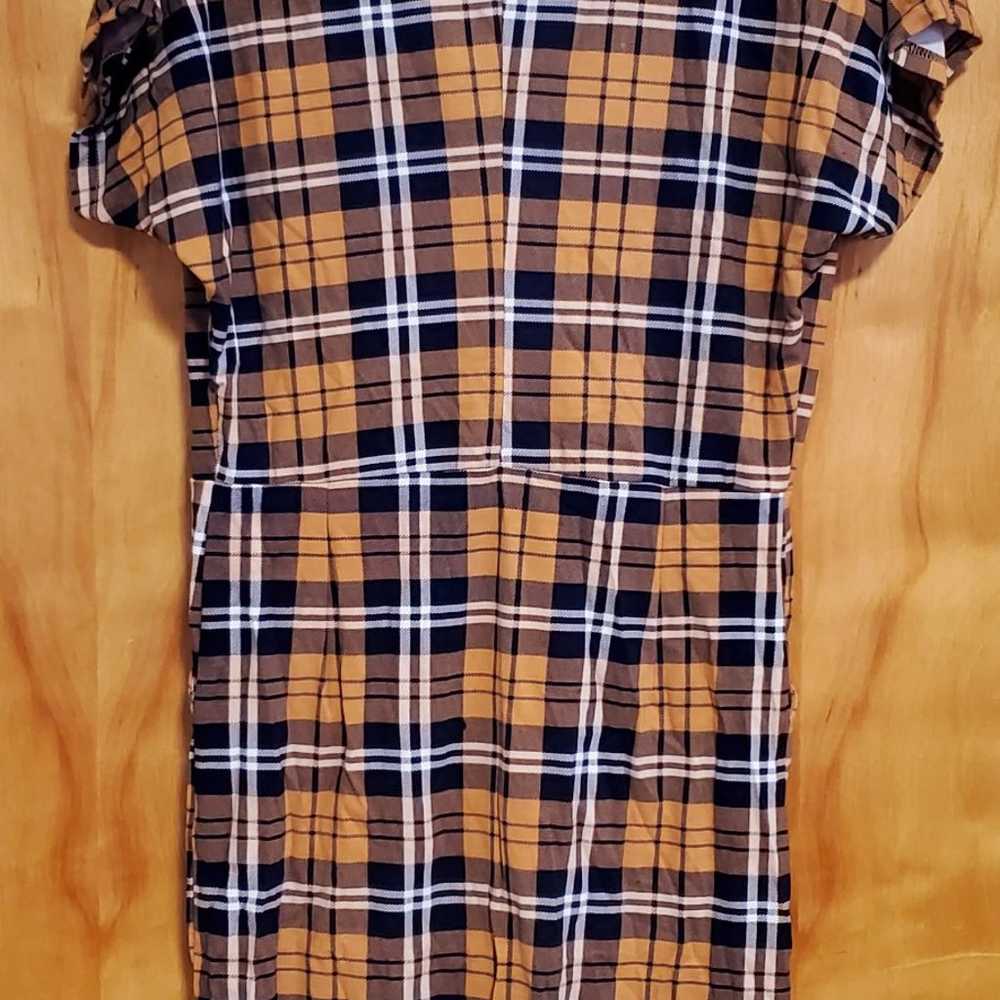 PLAID FASHION WOMEN DRESS WITH LEATHER BELT - image 4