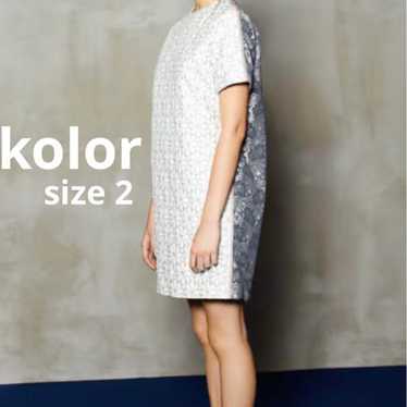 kolor◇Color Denim Jacquard × Lace Hybrid One-piec… - image 1