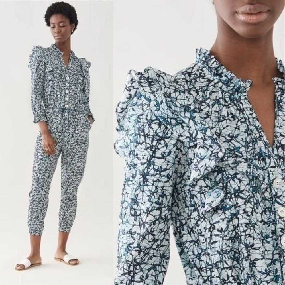 VERONICA BEARD Tanay Batik Puff Sleeve Jumpsuit S… - image 3