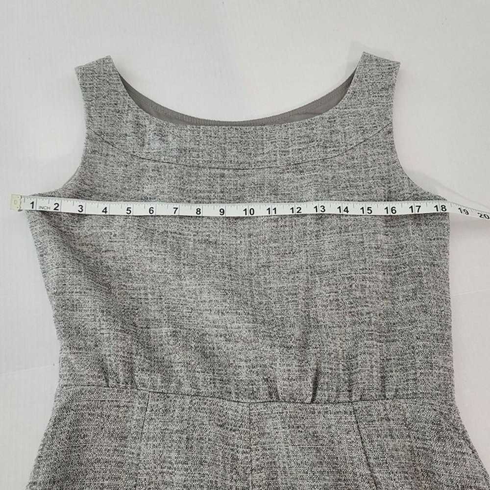 Escada Wool Silk Blend Gray Tweed Sleeveless Plea… - image 11