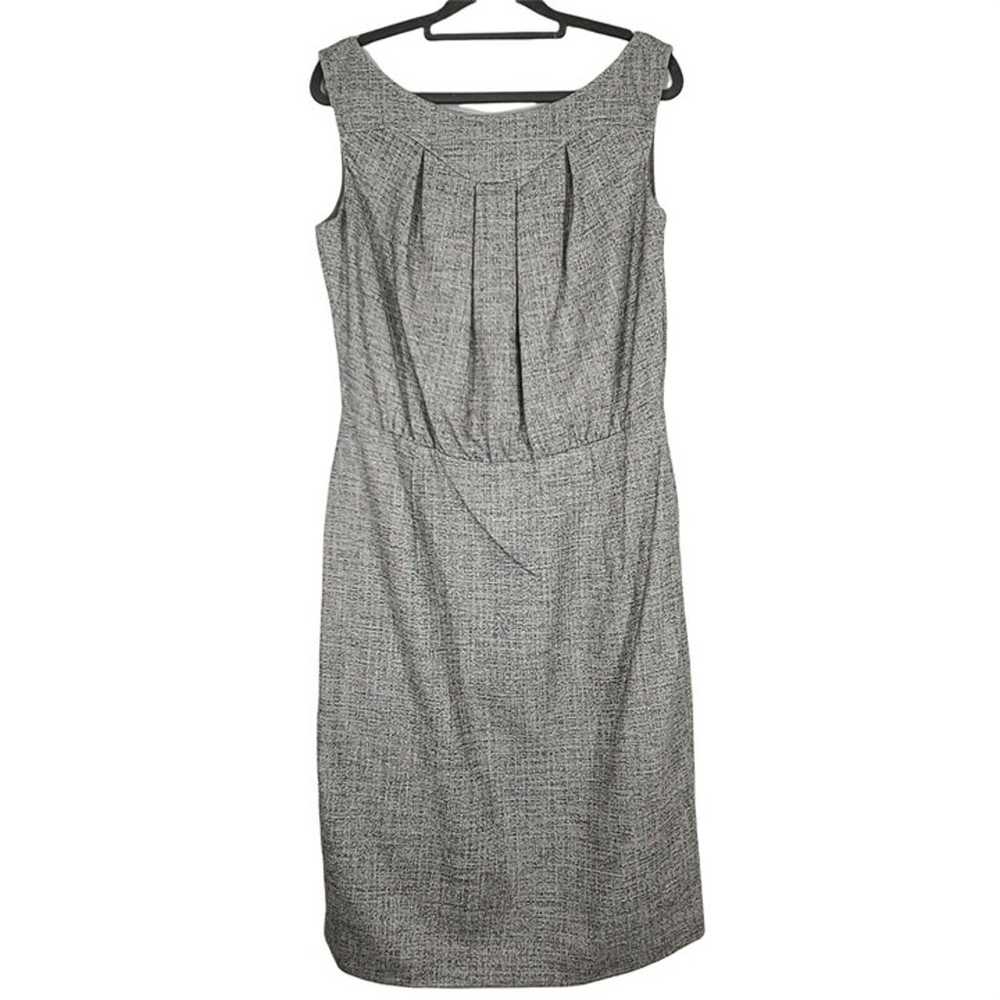 Escada Wool Silk Blend Gray Tweed Sleeveless Plea… - image 1