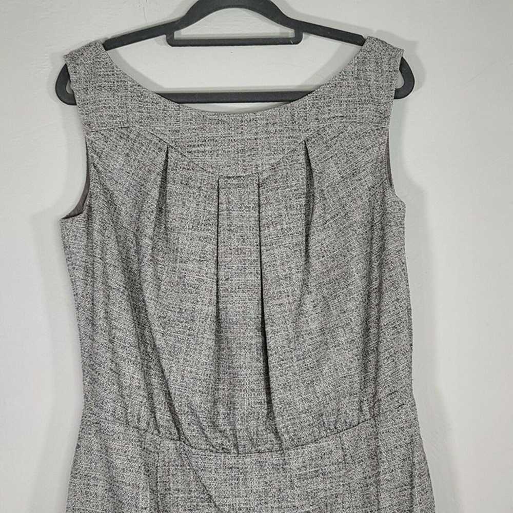 Escada Wool Silk Blend Gray Tweed Sleeveless Plea… - image 2