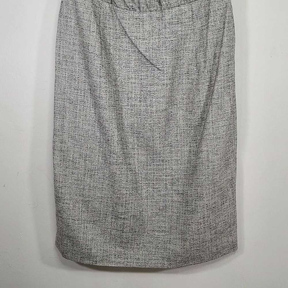 Escada Wool Silk Blend Gray Tweed Sleeveless Plea… - image 3