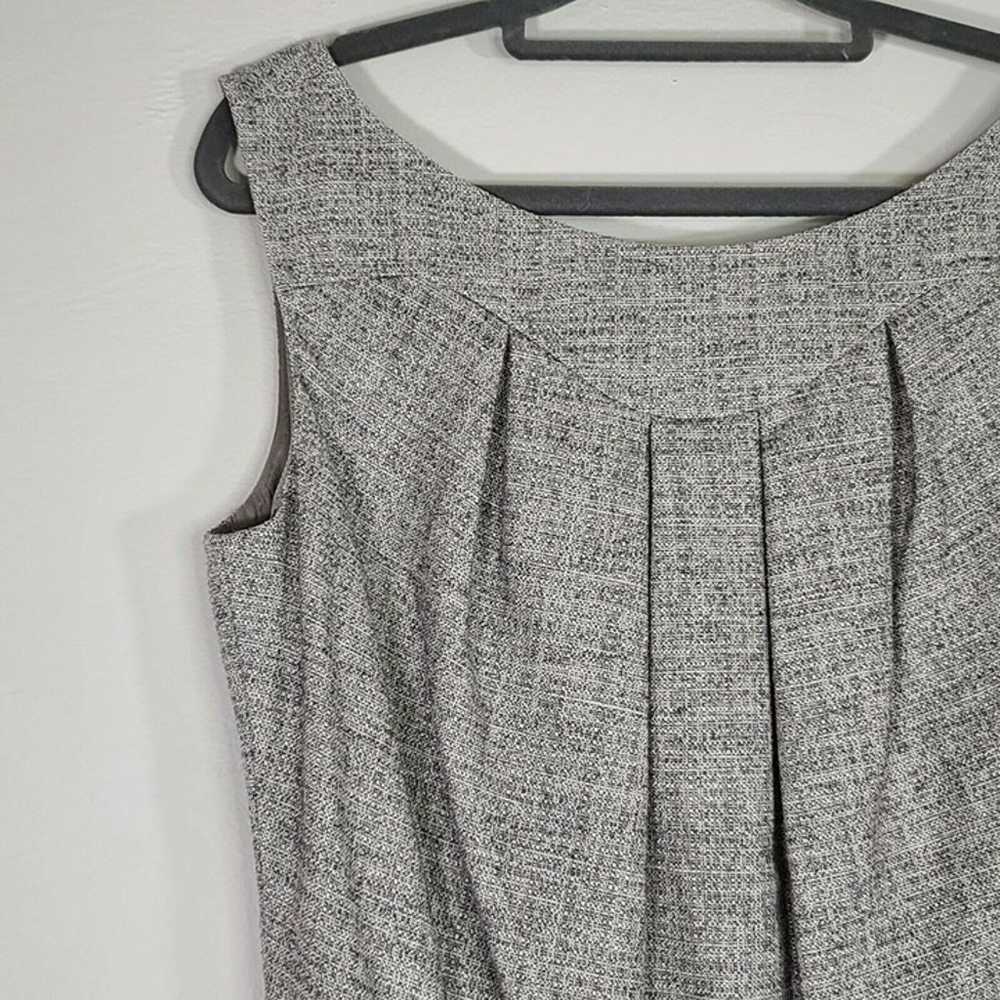 Escada Wool Silk Blend Gray Tweed Sleeveless Plea… - image 4