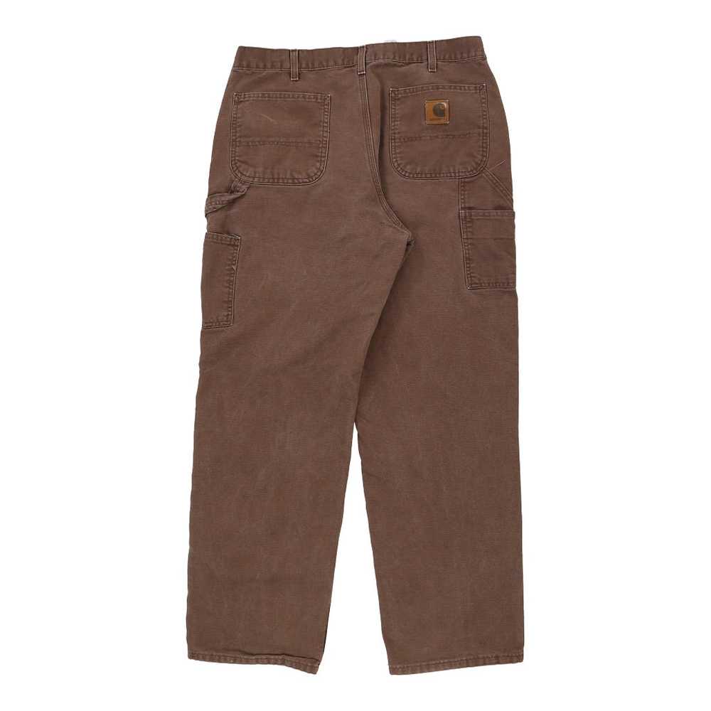 Carhartt Carpenter Trousers - 36W 32L Brown Cotton - image 1