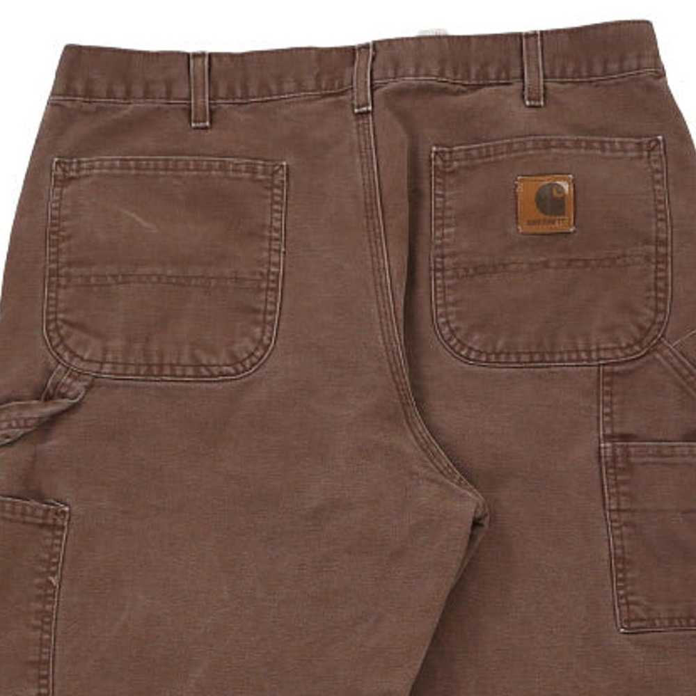 Carhartt Carpenter Trousers - 36W 32L Brown Cotton - image 2