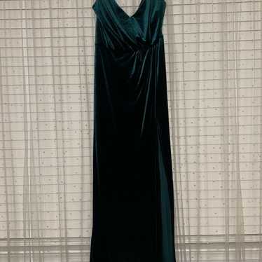 Emerald Green Velvet Dress - image 1