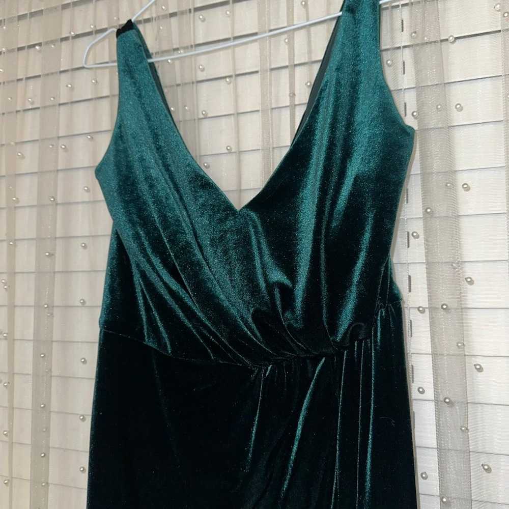 Emerald Green Velvet Dress - image 2