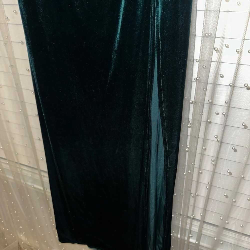 Emerald Green Velvet Dress - image 3