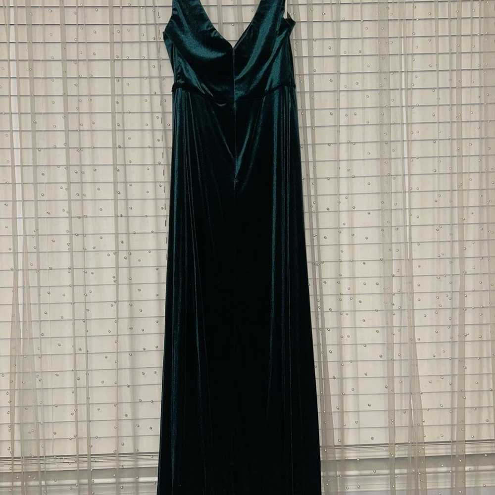 Emerald Green Velvet Dress - image 5