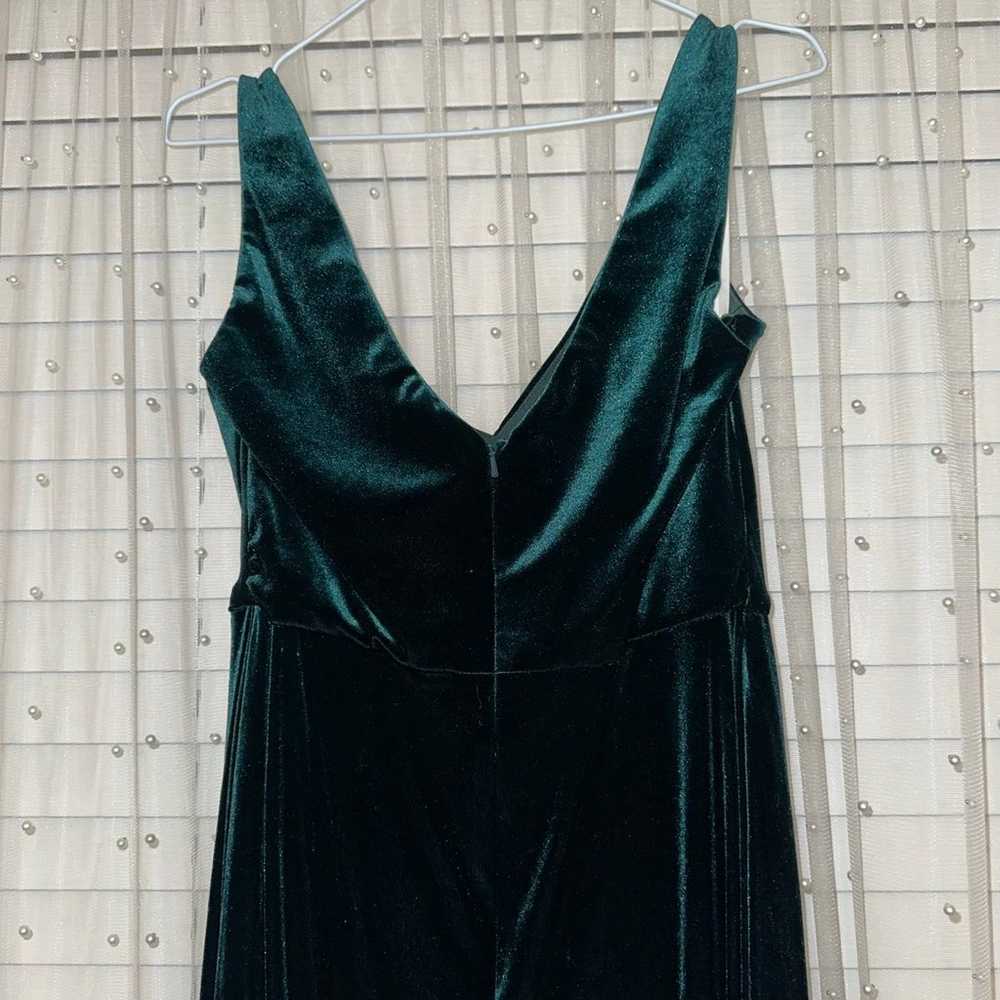 Emerald Green Velvet Dress - image 6