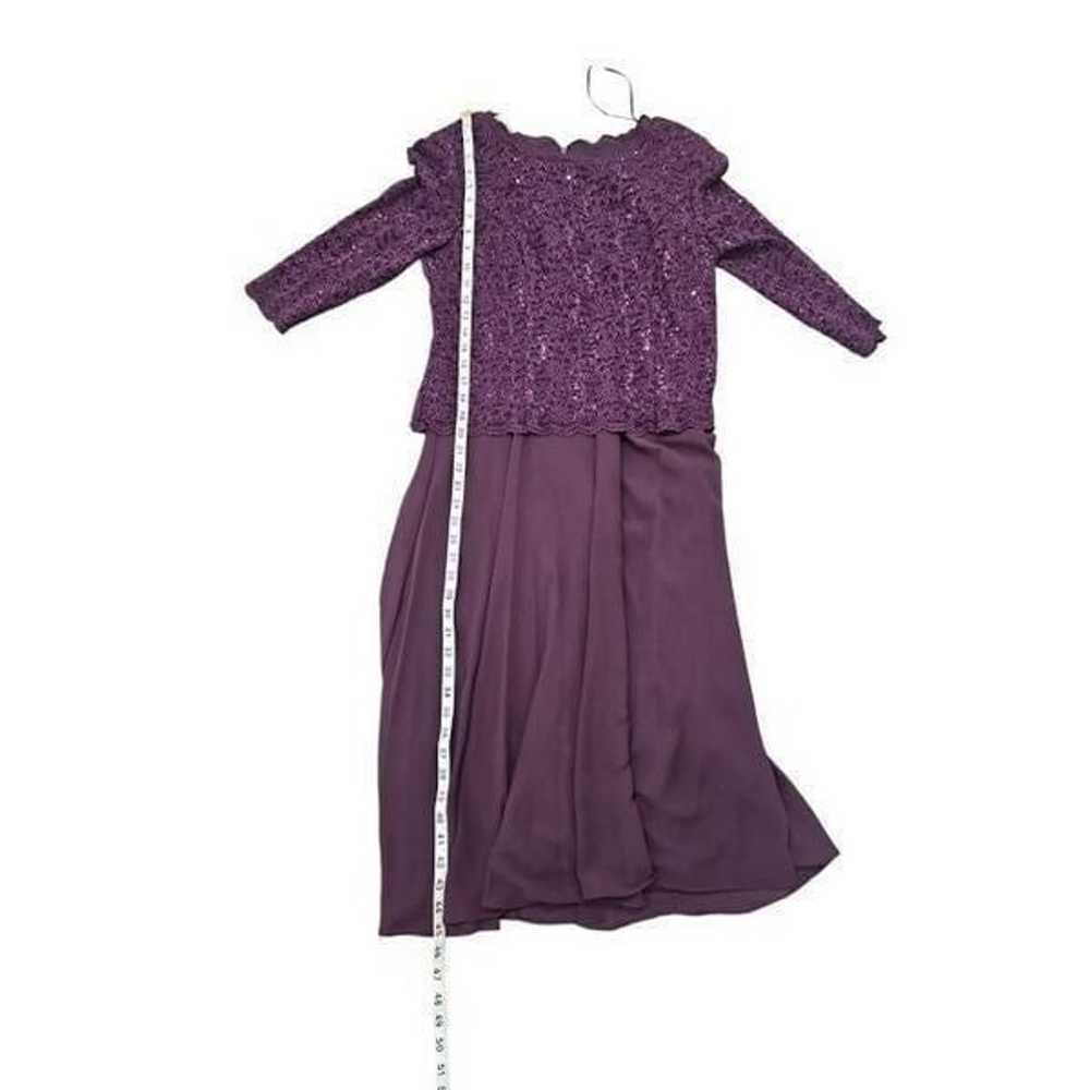 NWOT Alex Evenings Tea-Length Dress with Sequin L… - image 11