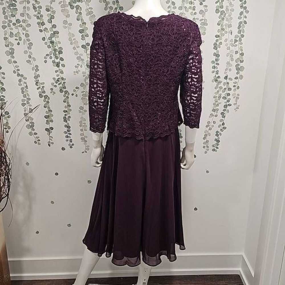 NWOT Alex Evenings Tea-Length Dress with Sequin L… - image 6