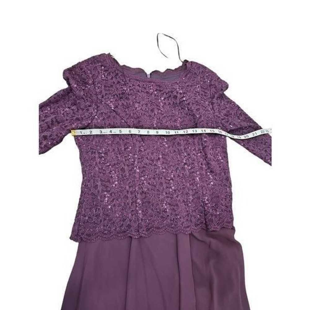 NWOT Alex Evenings Tea-Length Dress with Sequin L… - image 9