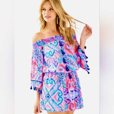 Lilly Pulitzer "Joelle" Off The Shoulder Tunic Dr… - image 1