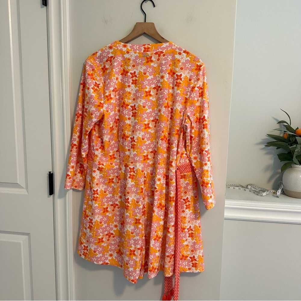 Cabana Life Orange Pink Floral UPF Romper Dress L… - image 5