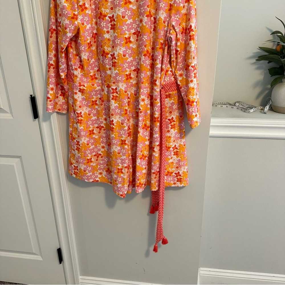 Cabana Life Orange Pink Floral UPF Romper Dress L… - image 6