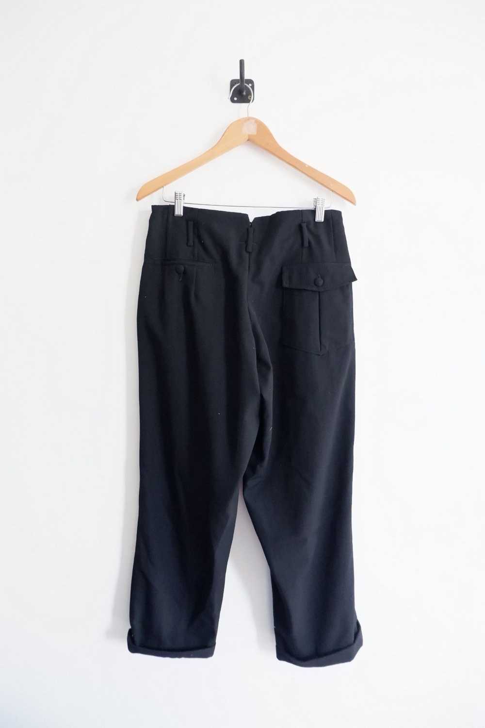 Japanese Brand 90s Wool Gabardine Hakama Pants Li… - image 2