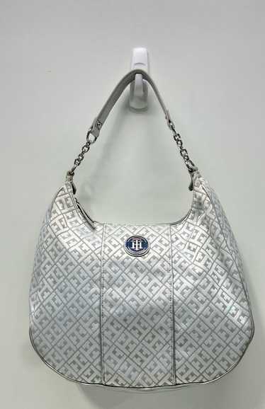 Tommy Hilfiger Silver Logo Monogram Shoulder Bag