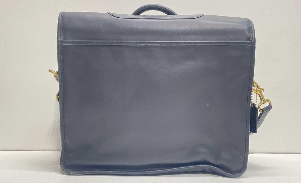 Coach Smooth Leather Flap Messenger Bag Black - image 2