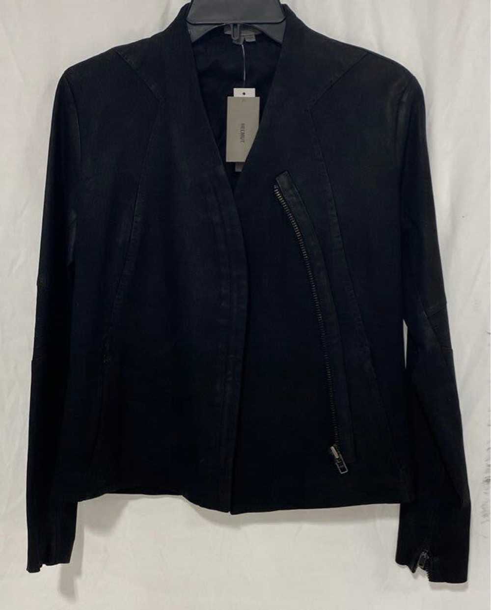 Helmut Lang Black Gloss Denim Jacket - Size Small - image 1