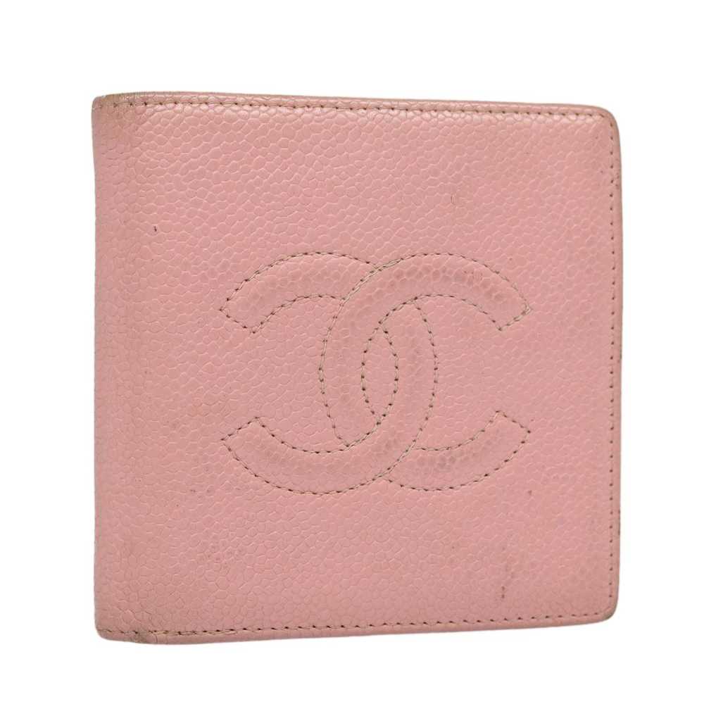 Chanel CHANEL COCO Mark Wallet Caviar Skin Pink G… - image 1