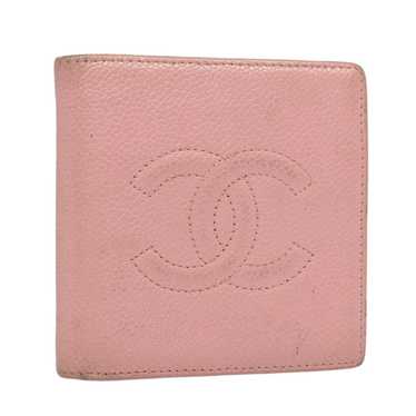 Chanel CHANEL COCO Mark Wallet Caviar Skin Pink G… - image 1