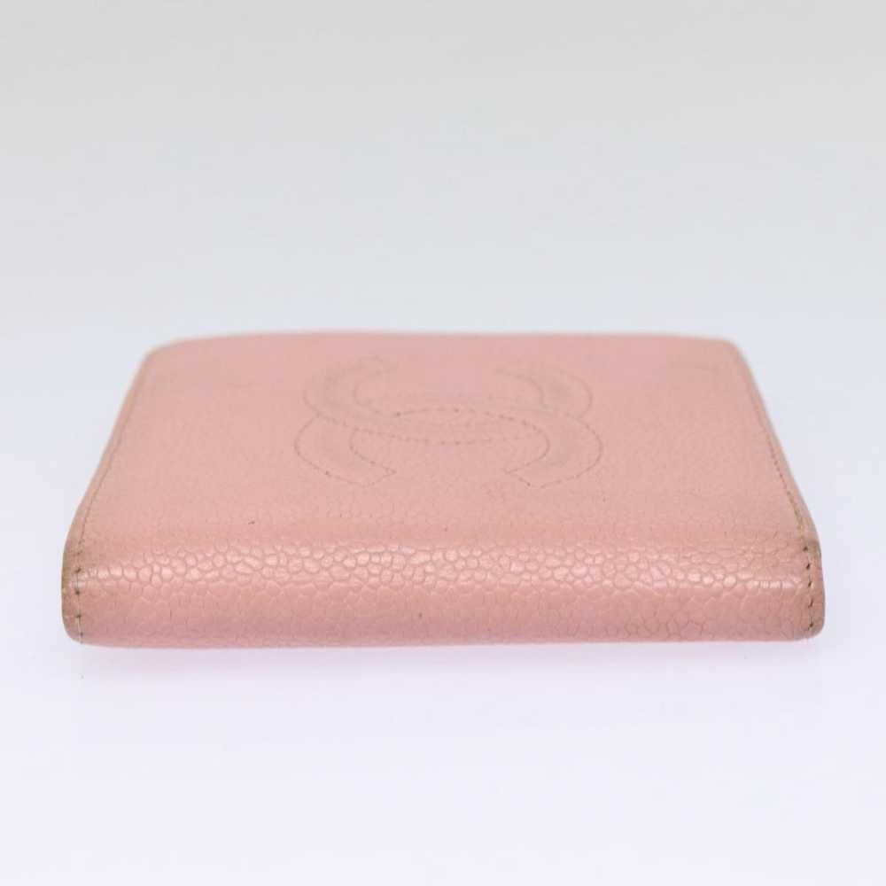 Chanel CHANEL COCO Mark Wallet Caviar Skin Pink G… - image 4