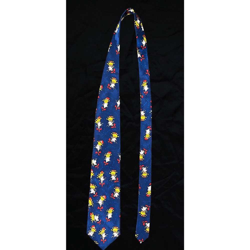 Vintage Dr Seuss Cat in the Hat Dark Blue Tie - 1… - image 4