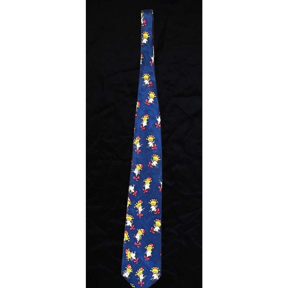 Vintage Dr Seuss Cat in the Hat Dark Blue Tie - 1… - image 6