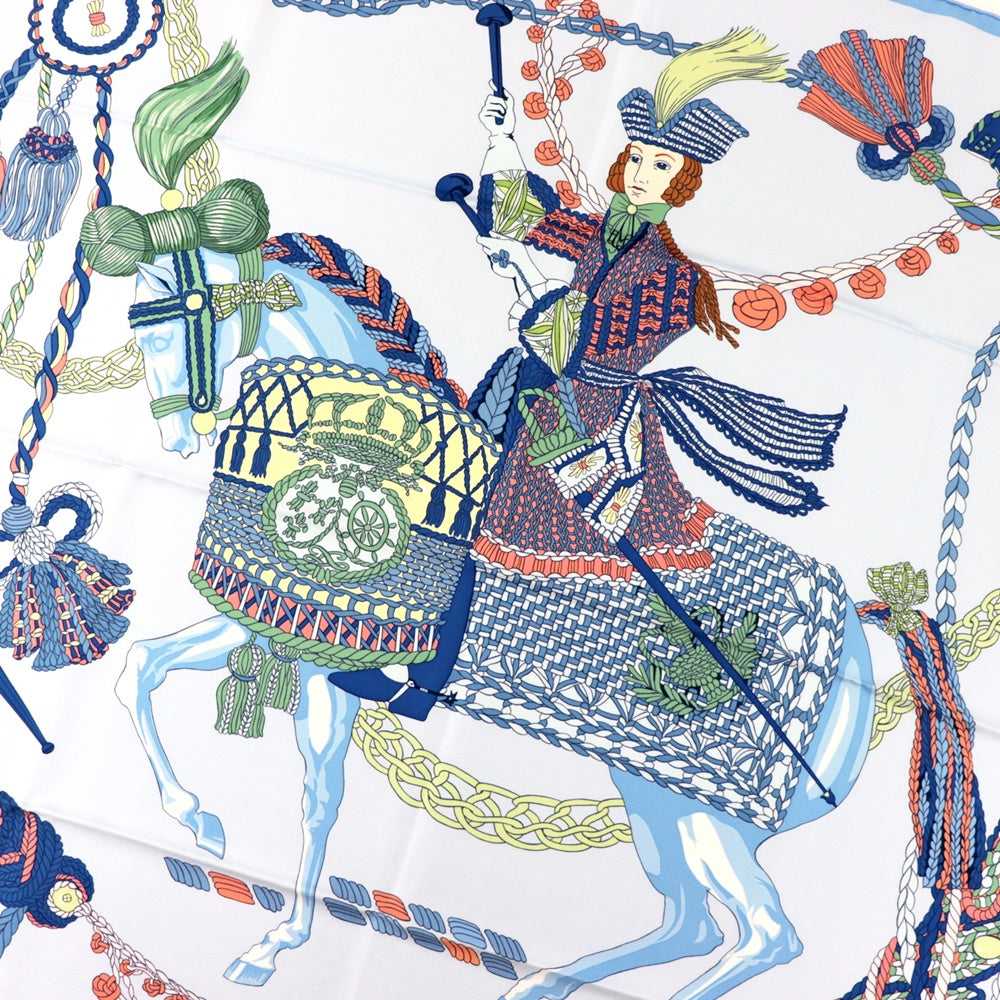 HERMES scarf 100% silk Multi Women Used Authentic - image 2