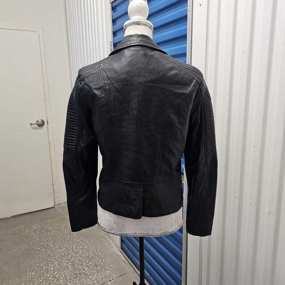 Apt. 9 Apt 9 black Faux Leather Motorcycle Jacket… - image 2