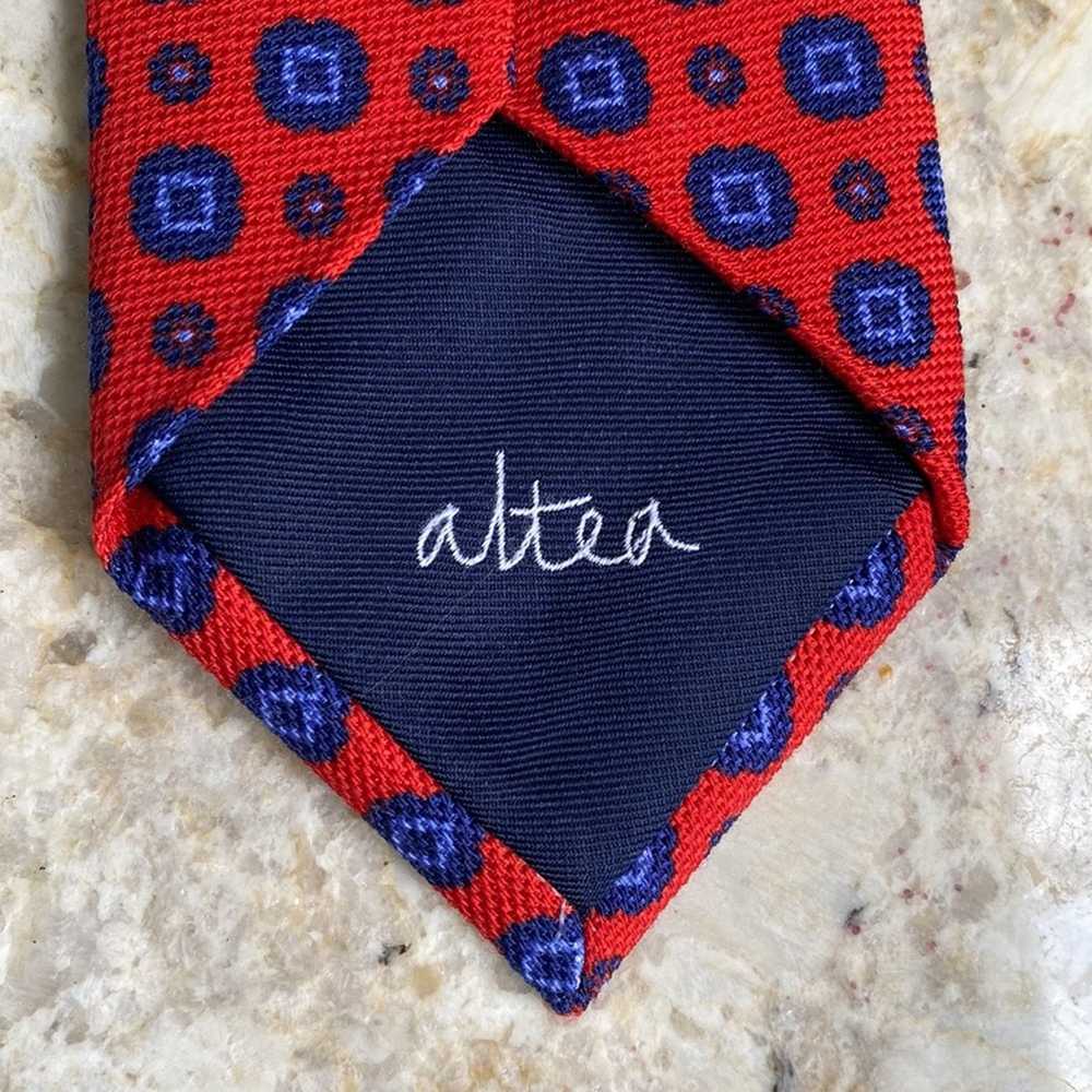 Altea Altea Red & Blue Foulard Wool & Silk Blend … - image 3