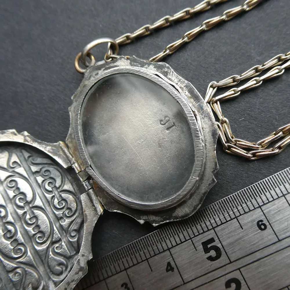 Large Antique Italian Locket Victorian Era Grand … - image 12