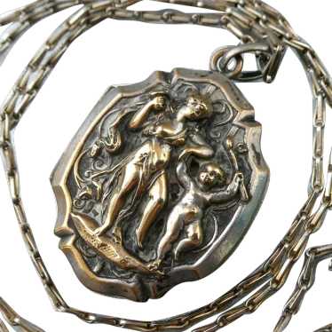 Large Antique Italian Locket Victorian Era Grand … - image 1