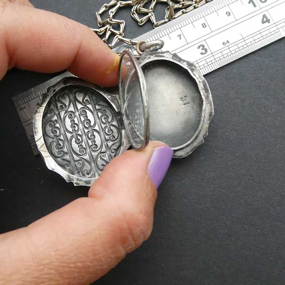 Large Antique Italian Locket Victorian Era Grand … - image 5