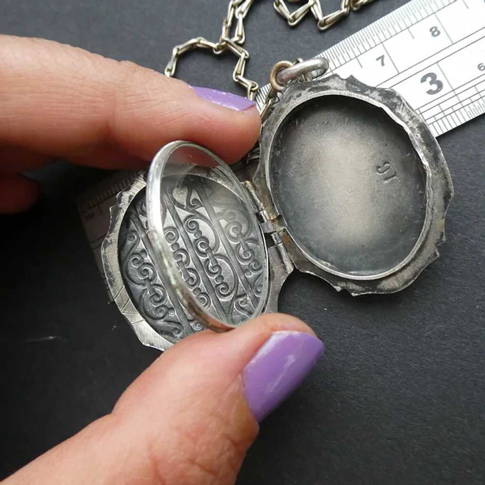 Large Antique Italian Locket Victorian Era Grand … - image 6