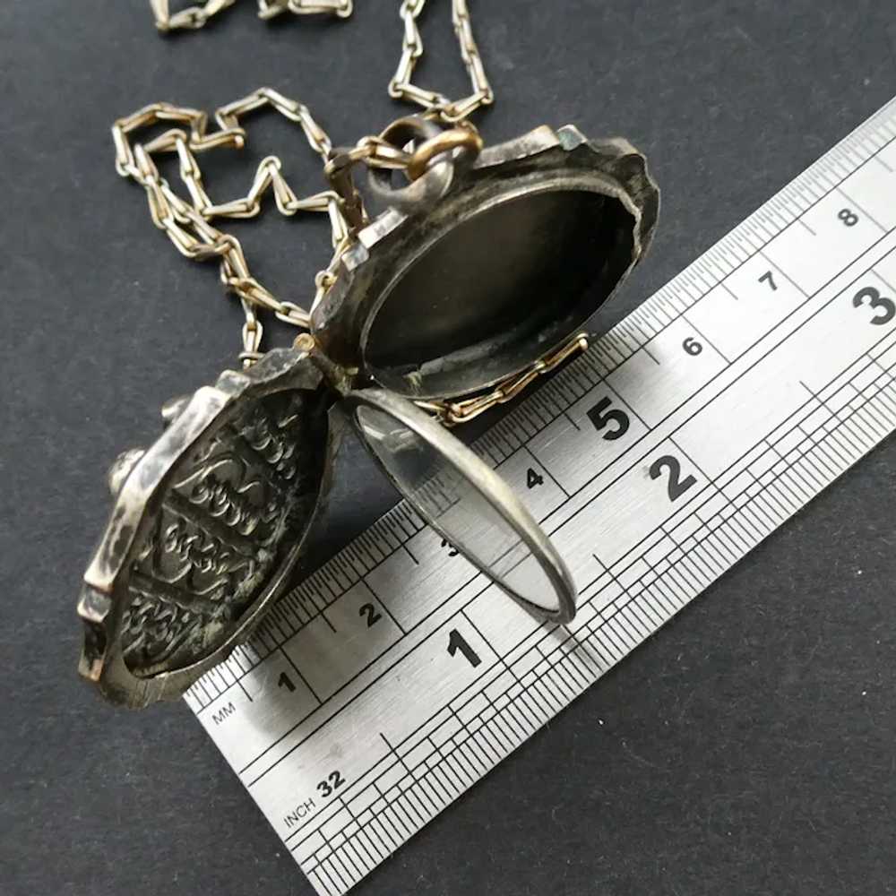 Large Antique Italian Locket Victorian Era Grand … - image 8