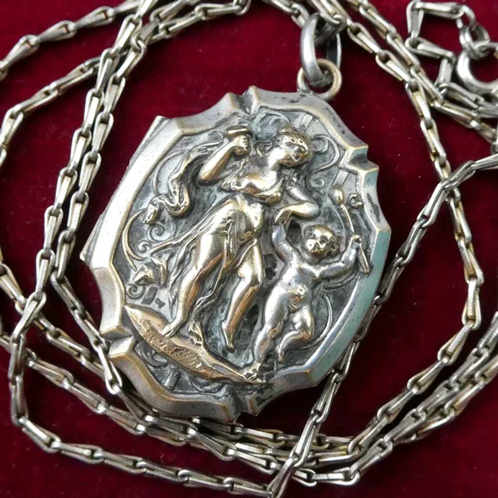 Large Antique Italian Locket Victorian Era Grand … - image 9