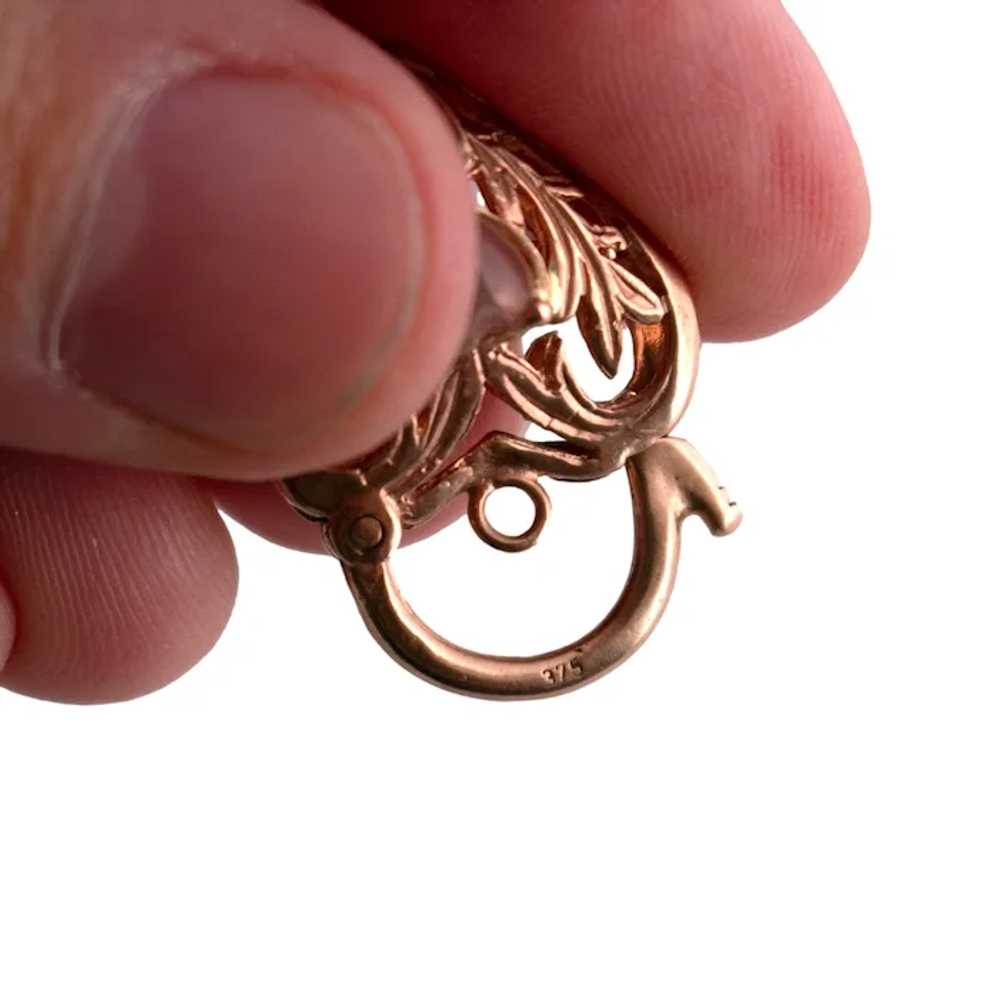 9K Rose Gold Lock Charm - image 4