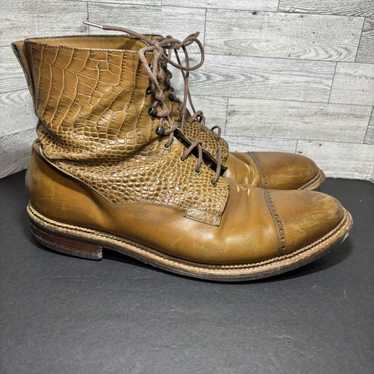 Taft TAFT "IRWIN" COGNAC Cap Toe Leather Boots 13D