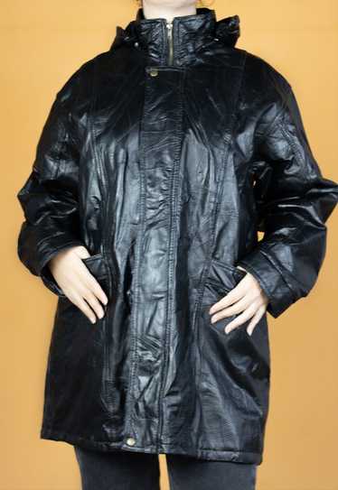 Vintage  Leather Jacket Gabriella Vicenga in Black