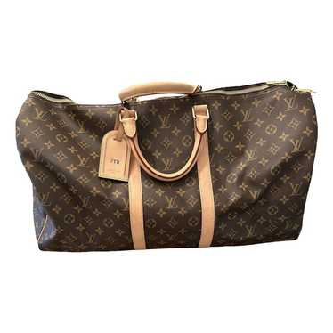 Louis Vuitton Keepall leather travel bag