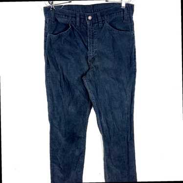 Levi's Authentic Retro 1970s Navy Blue Corduroy W… - image 1